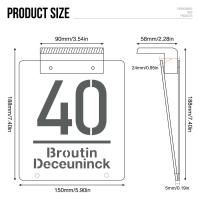 Placa acrílica personalizada para el hogar, señal exterior con número de casa, dirección familiar Solar Exterior, corte láser LED - details 0