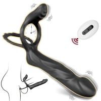 Vibrador Doble Penetración Anillo Vibrante para Parejas Juguete Sexual para Hombres y Mujeres 18+ - details 1