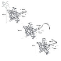 ZS-perno de Nariz de cristal CZ para hombres, forma de cruz de abeja de corazón, 316L retenedor de Pin de acero inoxidable, joyería de Piercing de fosa nasal en forma de L, 20g, 1 pieza - details 28