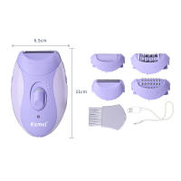 Kemei-depiladora Facial 4 en 1 para mujer, Afeitadora eléctrica para mujer, recortadora de piernas, Bikini, brazos, axilas, removedor de callos recargable, Original - details 2