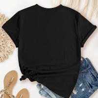 Camiseta De Verano Para Mujer Con Estampado De Mariposa Y Árbol Cuello Redondo Manga Corta Estilo Harajuku Casual - details 3
