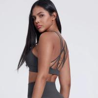 Sujetador deportivo de yoga con cordones cruzados en la espalda de alto impacto, transpirable, para gimnasio, para mujer - details 9