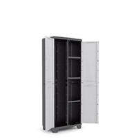 Armario Alto Lineal Resina 2 Puertas y 3 Baldas Negro/Gris Tamaño 68 x 39 x 173 cm - details 8