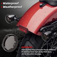 Cubierta de lente de luz intermitente Smoke Bullet, lentes antiarañazos mejoradas, Compatible con Harley Davidson Sportster, Softail, Road King, Road Glide, Street Glide, Electra Glide 2000-2024, visita la tienda Amazicha - details 1