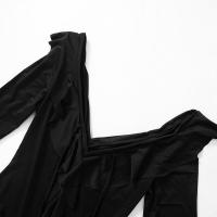 Vestido D24DS372 para mujer con volantes, cuello puntiagudo, tirantes y mangas acampanadas - details 19