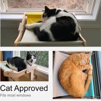 Cama colgante Universal para ventana, hamaca de montaje de madera de 40 libras, tela de calidad fácil y lavable, suministros para mascotas, I8n3 - details 7