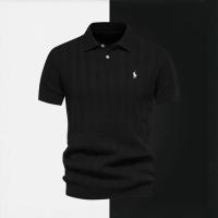 2025 primavera y verano nuevos hombres novato polo suéter de punto suéter de manga corta solapa de los hombres camiseta top - details 3