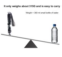 Palo De Camuflaje Plegable Para Senderismo Y Escalada 4 Secciones Portátil Ligero Con Punta De Acero Y Aluminio Para Camping Y Trekking - details 3