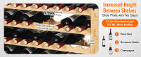 SucceBuy Botellero modular apilable de 36 botellas y 4 niveles, natural, hecho de madera maciza de bambú - details 1