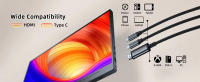 Monitor portátil de 15,6 pulgadas para ordenador portátil, dispositivo con USB C, HDMI, pantalla IPS UltraSlim con VESA, cuidado ocular, altavoz Dual, pantalla externa - details 10