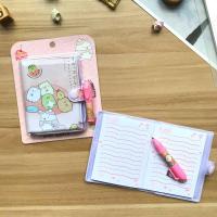 San-x-Cuaderno de dibujos animados SUMIKKO GURASHI A6, cuaderno Kawaii, Bloc de notas de tapa dura, organizador de tiempo, amigo, regalo de papelería para niños - details 3