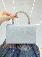 Nuevo bolso de mujer para banquete, bolso de cena brillante, fiesta, bolso cuadrado pequeño con incrustaciones de diamantes, bolso bandolera. - details 6