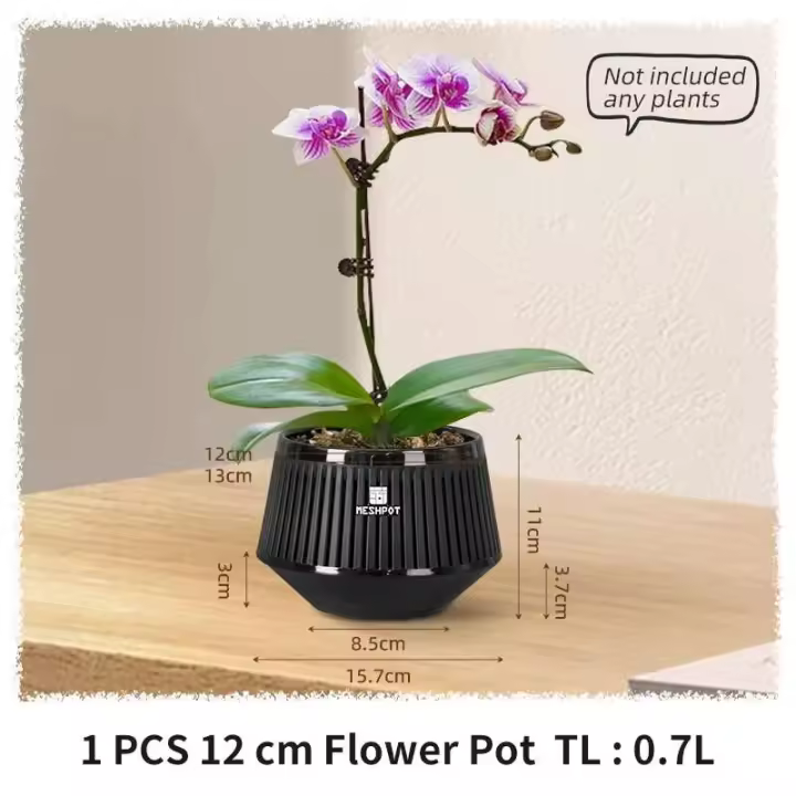 Orquídeas perforadas, plantas de interior y exterior de plástico reciclado, ETA para decoración del hogar. - 1