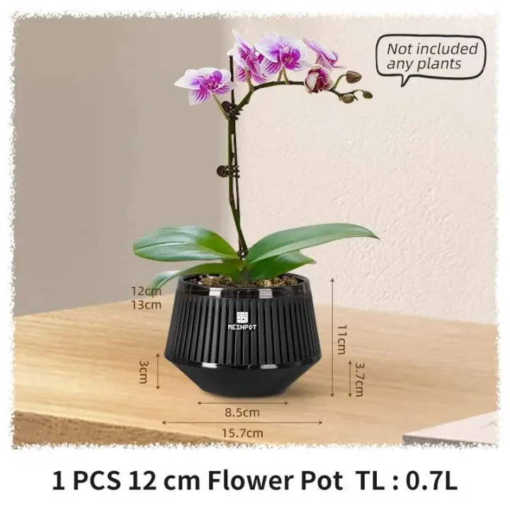 Orquídeas perforadas, plantas de interior y exterior de plástico reciclado, ETA para decoración del hogar. - 1