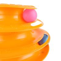 Juguetes Divertidos para mascotas, disco de bola loca para gato, placa de entretenimiento interactiva, plato giratorio Trilaminar de dos capas, torre de juguete para gato, disco de pista - details 7
