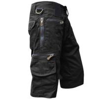Pantalones Cargo de Verano para Hombres Talla Grande, Recta, Multi-Bolsillos, Moda Casual - details 4
