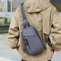 Bolso informal con tirantes laterales para hombre, bolso de pecho de Color sólido, bolso de hombro masculino, bolso deportivo, bolso cruzado para teléfono Oxford, deporte - details 19