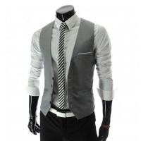 Chaleco de hombre, traje de un solo pecho, chaleco ajustado para hombre, chaleco informal sin mangas para hombre, chaleco Formal de negocios, talla asiática - details 9