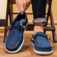 Zapatos de lona de hombre de talla grande para primavera y verano, estilo casual, ligeros y de un solo pedal. - details 18