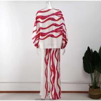 Conjunto de Pijama de Satén Impreso para Mujeres 2 Piezas, Hombro Descubierto, Pantalones Largos, Top de Cama Decoración del Hogar - details 8
