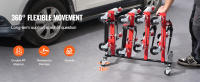 SucceBuy Porta carritos para coche, 360 ° Ruedas giratorias, trinquete hidráulico, capacidad para 4 plataformas rodantes, soporte de almacenamiento resistente para plataformas rodantes - details 2