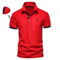 polos hombre manga corta ropa hombre día del padre Polos de algodón para hombre Polos de manga corta con bordado de jirafa para hombre Polos de diseño de marca de alta calidad Ropa para hombre - details 22