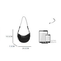 Bolso cruzado de Color puro para mujer, bolso de hombro doble, a la moda, combina con todo - details 11