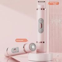 Maquinilla de afeitar eléctrica para mujer, afeitadora indolora, recortadora de pelo corporal para axila, Bikini, brazo, pierna, cara, bigote, portátil - details 10