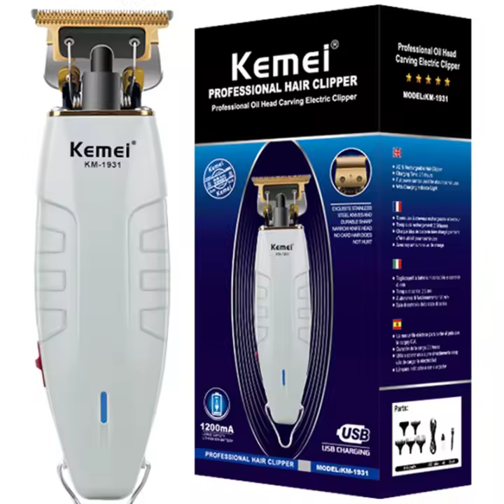 Cortadora de pelo eléctrica para hombre, máquina de cortar el pelo sin cable, potente, Original, puede ser zero gapped - 1