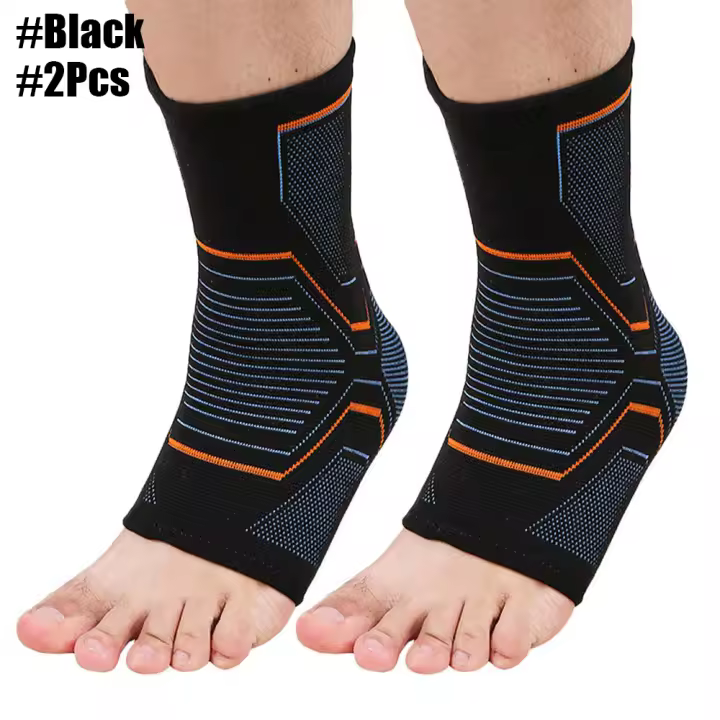 1Pair Sports Ankle Brace Foot Support Compression Sleeves Ankle Stabilizer for Fasciitis, Sprained, Foot Joint Protector - 1