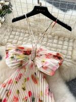 Vestido Largo con Halter de Espalda Descubierto SINGREINY Estilo Playero de Vacaciones Suave para Mujeres - details 2