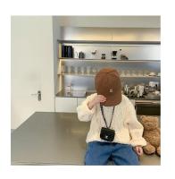 Suéter de Invierno para Niños Estilo Coreano Top de Cuello Redondo de Jacquard de Color Sólido Cálido y Moderno - details 1