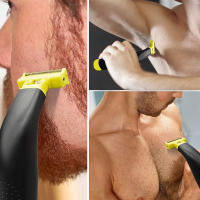 Afeitadora Eléctrica Multiusos + Recortador Corporal y Cortapelos - Uso en Seco/Mojado, Sin Irritación, IPX5 Impermeable, 4 Peines de Longitud, USB Recargable - Ideal para Barba, Cuerpo y Cabello - details 5