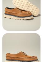 Nuevos zapatos de hombre de cuero genuino, zapatos de cuero de vaca puro de alta gama, casual, gamuza de cuero mate. - details 7