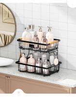 Organizador de cocina de doble capa para condimentos, verduras y frutas, braet, braet desmontable para cosméticos de baño, iluminación - details 13