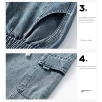 Pantalones vaqueros Cargo holgados negro azul Jeans hombres Casual Jeans para hombres talla grande XXXL 4XL 2025 - details 3