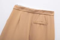 2024 pantalones de mujer pantalones anchos holgados pantalones negros de moda para mujer pantalones casuales de cintura alta otoño mallas acampanadas azules - details 12