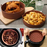 Olla de silicona para freidora de aire reutilizable, accesorios para horno, herramientas de cocina, pan, pollo frito, Pizza, cesta, bandeja para hornear, herramienta - details 1