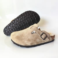 Zapatos de cuero para hombre y mujer, antideslizantes, con bolsa, estilo fresco, zapatillas de playa, lana caliente. - details 5