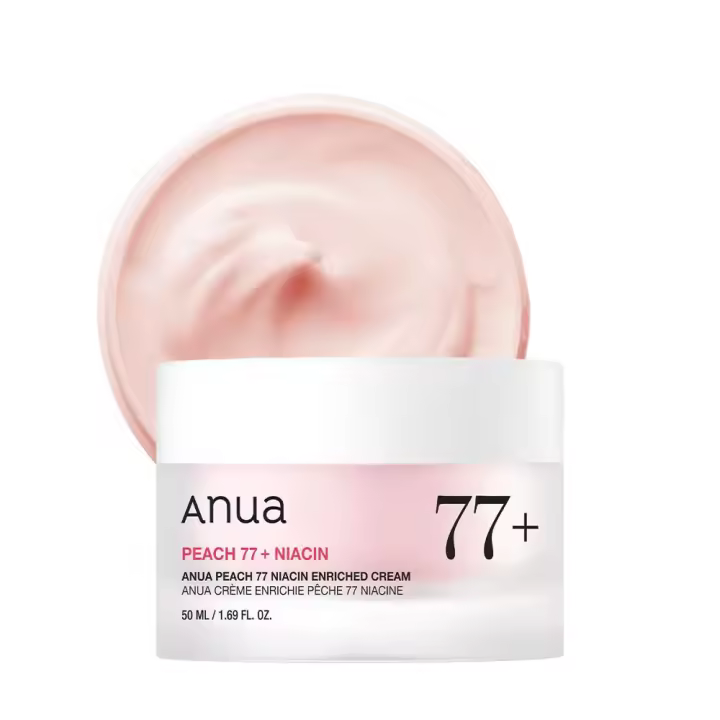 Crema de niacinamida Anua Peach, crema hidratante facial seca con vitamina B12, colágeno, ceramida, pantenol, cuidado coreano para la piel de vidrio - 1