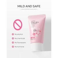 Laikou Sakura Cream Protector solar coreano Bloqueador facial Spf50 Loción aislante blanqueadora hidratante 30g - details 12