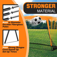 Portería de fútbol portátil para patio trasero, Red de fútbol de entrenamiento móvil plegable para interiores y exteriores - details 3