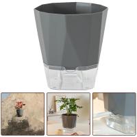 Maceta de plástico para plantas hidropónicas, maceta transparente de doble capa, cuerda de algodón, flores de riego - details 1