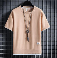 Camiseta informal de gofres para hombre, Camiseta deportiva de Color sólido, estilos sueltos, talla 3XL, verano 2024 - details 0