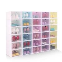 Caja de almacenamiento de zapatos de plástico multiusos, cajón plegable, engrosado, a prueba de polvo, combinado - details 0