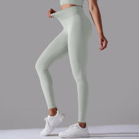 Pantalones de yoga sin costuras para mujer, ropa deportiva Fiess, leggings de cintura alta, pantalones de ejercicio para correr, 11 colores - details 33