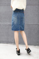 Falda Vaquera Mujer 2025 Primavera - Falda Tubo Ajustada con Abertura Trasera, Denim Elástico de Alta Calidad, Corte A-Line Mid-Length para Estilo Casual o Elegante - details 12