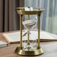Reloj de Horas de Vidrio Hecho a Mano Retro Europeo Temporizador Clásico de Metal con Arena Creativa Decoración de Escritorio Regalo - details 8