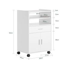 Cocina Aparador Auxiliar de Cocina Baja para Microondas con 2 Puertas y 1 Cajón - details 4