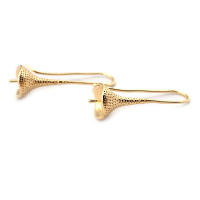 Latón color oro de 18 quilates, compatible con cuentas de medio agujero con ganchos de medio pasador para pendientes, joyería de alta calidad, accesorios para manualidades. - details 64